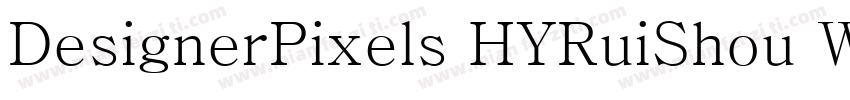 DesignerPixels HYRuiShou W字体转换